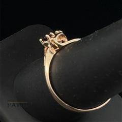 10K Yellow Gold Ladies Ruby & Diamond Ring .005 CT. 1.6 grams Size:8